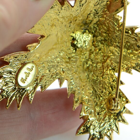 Vintage Kenneth Jay Lane KJL Crystal Starfish Pin Brooch - Picture 3 of 4